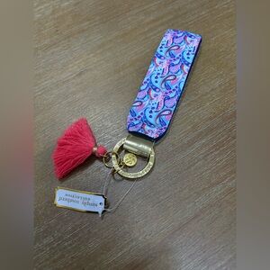 Simply Southern Paisley Key Holder with Coral Tassel